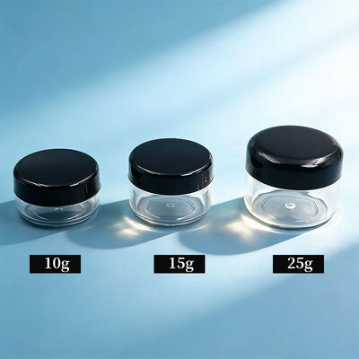 جرة كريم مستحضرات التجميل الشخصية 10 جم 15 جم 25 جم جرة كريم PP بلاستيكية