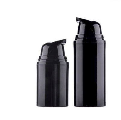 زجاجات مضخة فارغة سوداء PP Airless 15 مل 30 مل 50 مل لوشن