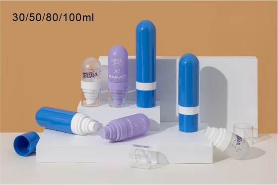 30 مل 50 مل 80 مل 100 مل زجاجة البلاستيك المقلوبة المزينة رش للمراهم والشامبو التجميل