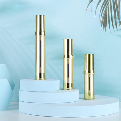 الصين المورد الفضة الفاخرة الزجاجة البلاستيكية التجميلية 15ml 30ml 50ml فارغة بلا هواء مضخة المصل البلاستيكي من Kinpack