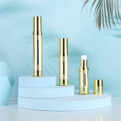 الصين المورد الفضة الفاخرة الزجاجة البلاستيكية التجميلية 15ml 30ml 50ml فارغة بلا هواء مضخة المصل البلاستيكي من Kinpack