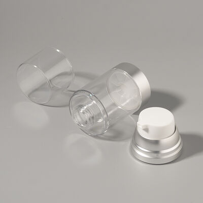 المصنع الجملة الفاخرة 100ml 150ml 120ml ABS AS مضخة بلا هواء زجاجة مع صناعة UV مضيئة متطاطية
