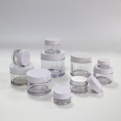 الجرار التجميلية البلاستيكية الغذاء الصف ، 2Oz 4Oz PETG كريم جرة مع المسمار البلاستيك